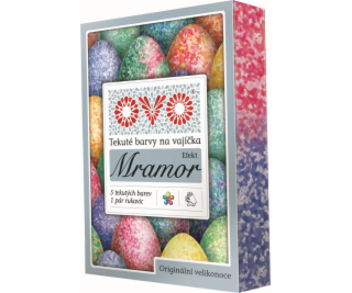 Barvy na vajíčka OVO 5 ks efekt mramor