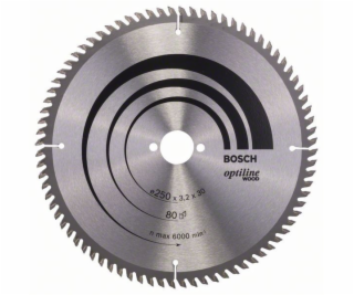 Pilový kotouč Optiline Wood - 250 x 30 x 3,2 mm, 80 - 316...