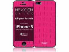 Nexgen Skins Nexgen Skins - Sada skinů pouzdra s 3D efektem iPhone SE (2016) / iPhone 5s / iPhone 5 (Alligator Fuchsia 3D) univerzální