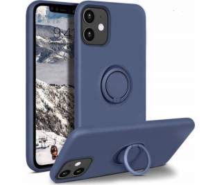OEM puzdro so silikónovým prsteňom pre iPhone 11 modré