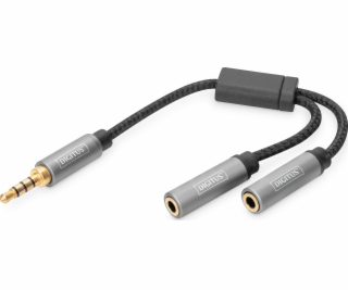 Kábel adaptéra náhlavnej súpravy MiniJack 3,5 mm/2x 3,5 m...