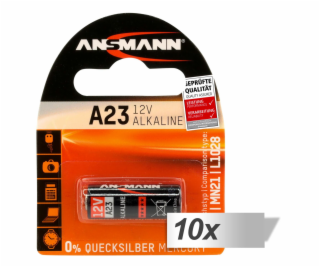 10x1 Ansmann alkalicke A23 12 V pro dalkova ovladani