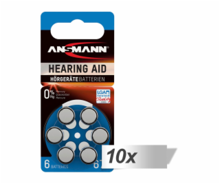 10x6 Ansmann Zinc-Air 675 (PR44)