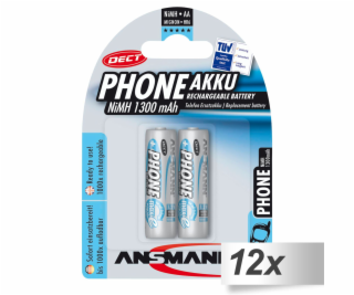 12x2 Ansmann maxE NiMH aku Mignon AA 1300 mAh DECT PHONE