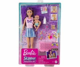  Panenka Barbie Skipper Chůva Inc. Sleepy Baby Skipper