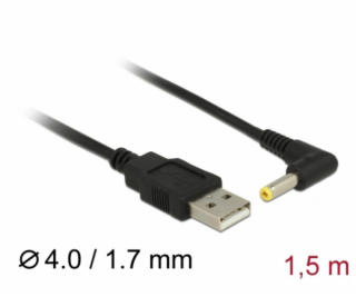 Delock Napájecí kabel USB > DC 4,0 x 1,7 mm male 90° 1,5 m