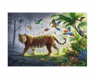  Dřevěné puzzle Tygr v džungli