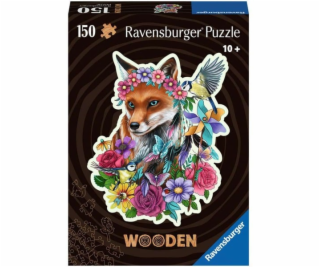  Dřevěné puzzle barevné lišky