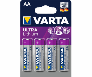 10x4 Varta Ultra Lítium Mignon AA LR 6