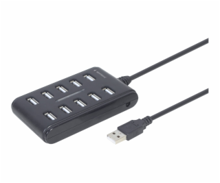 Gembird UHB-U2P10P-01 10-port USB 2.0 húb black