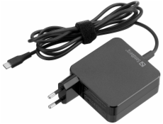 Sandberg USB-C AC Charger PD65W, EU 2M, chytrá nabíječka, černá