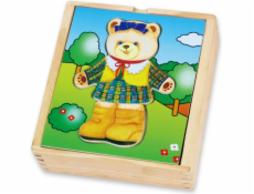 Drevené obliekacie puzzle Viga Macko