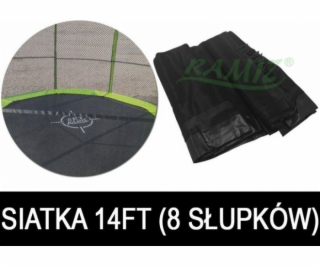 14ft trampoline síť - 8 polí černá