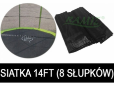 14ft trampoline síť - 8 polí černá
