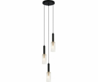 Italux Perola moderná závesná lampa čierna (PND-43309-3 B...