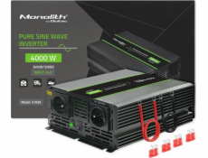 Qoltec měnič Monolith měnič napětí | 2000W | 4000W | 24V až 230V | Čistá sina