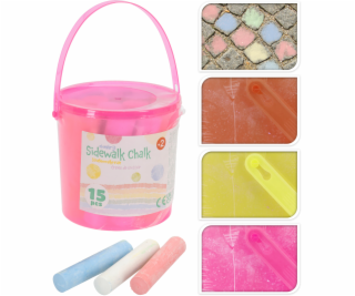 Křídy na chodník v kyblíku 15 ks