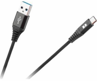 Kabel USB Rebel USB-A - USB-C 1 m Czarny (RB-6001-100-B)