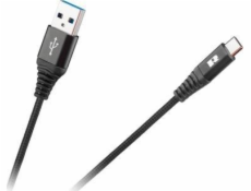 Kabel USB Rebel USB-A - USB-C 1 m Czarny (RB-6001-100-B)