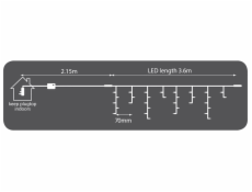 Lyyt 180ILCON-WW venkovní světelný řetěz, 180x LED