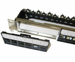 XtendLan Patch panel 19 , 24 portů, neosazený, stíněný, č...
