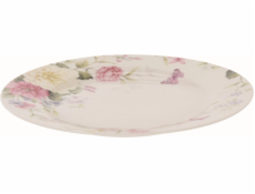 Talíř dezertní dekor květiny kostní porcelán
