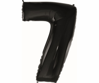 GoDan Foil balón CYFRA 7, B&C, čierny - 92 cm