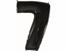 GoDan Foil balón CYFRA 7, B&C, čierny - 92 cm