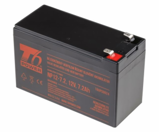 T6 POWER Akumulátor pre UPS, NP12-7.2, 12V, 7,2Ah
