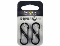 Nite Ize Carabiner S-Biner Dual #1 nerezová ocel černá 2 ks (SB1-2PK-01)