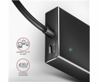 AXAGON HUE-F7C, 7x USB 3.2 Gen 1 ALU FLAT CHARGING hub, m...