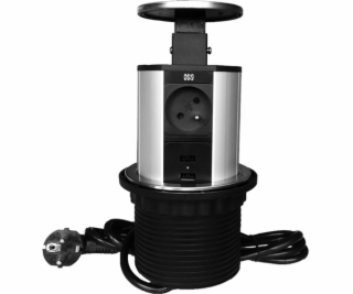 IN Výsuvná lišta 2str.,3 zásuvky + 2 USB