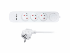 Prodlužovací kabel 3 zásuvky 2m SOLIGHT PP111USBC