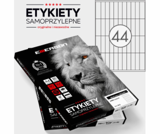 ŠTÍTKY Emerson 18 x 71 MM (36 KS) a 22..5 x 71 MM (8 KS)....