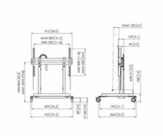 Vogel s RISE 5205 pojízdný podlahový lift 86 , dvojitý, 8...