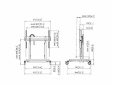 Vogel s RISE 5205 pojízdný podlahový lift 86 , dvojitý, 887-1867 mm