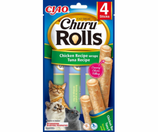 Churu Cat Rolls Chicken wraps&Tuna cream 4x10g