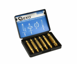 Sada oboustranných vytahováků zlomených šroubů, 6 ks. HSS...