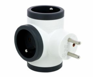 LEGRAND Revolution rozbočovač 3x2P+T, bílo-černá