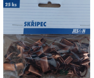 Skřipec záclonový kovový měděný (bal. 25 ks)
