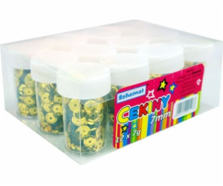 Schéma sekinského diagramu 7mm op. 12PCS x 7G - Zlatý dia...