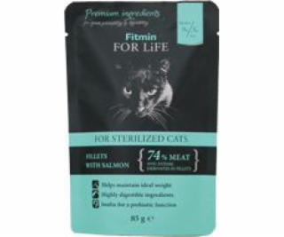 Fitmin 85G Sachet for Life Sterilizovaný losos