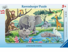 Ravensburger puzzle 15 afrických zvířat