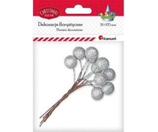 Titanum drát s 15 mm stříbrnými třpytkami 10 ks