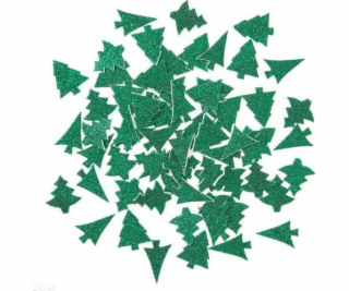 Dalprint Glitter pěnové samolepky, vánoční stromky, 65 ks.