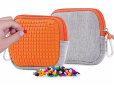 Pixie zip, kosmetička, posádka Pixie, šedá, oranžový panel