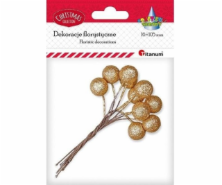 Titanum drát s 15mm zlatý třpyt 10 ks