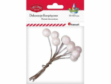 Titanum drát s 15mm bílý třpyt 10 ks