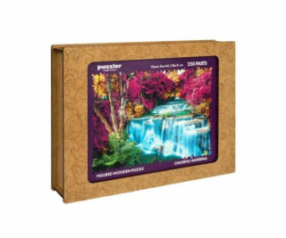 Puzzle dřevěné, barevné - Barevný vodopád