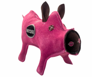 PafDog Prasátko Pinky Hračka pro psy z kůže a juty 28 cm